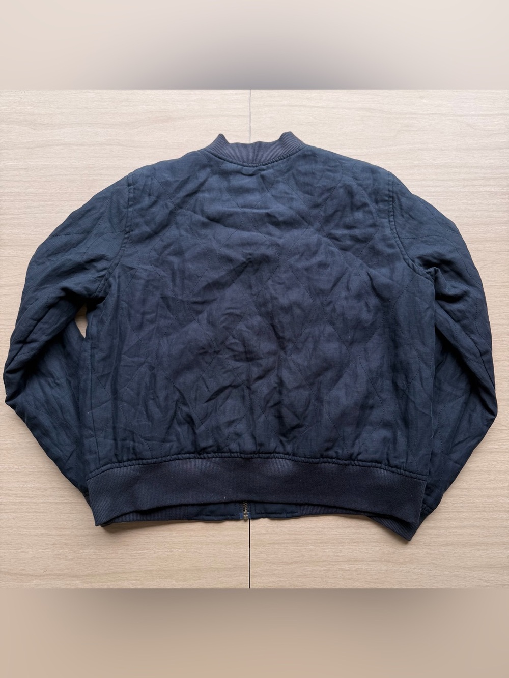 Marine Layer Women’s Navy Blue Quilted Bomber Jacket S - Picture 2 of 3